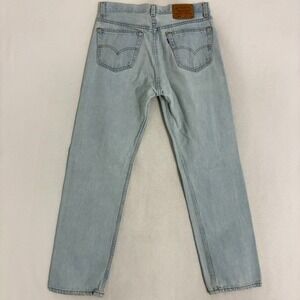 Vtg 90s Levis 501 USA Made Jeans Mens 34x30 (Fits 32x30) Light Wash Button Fly